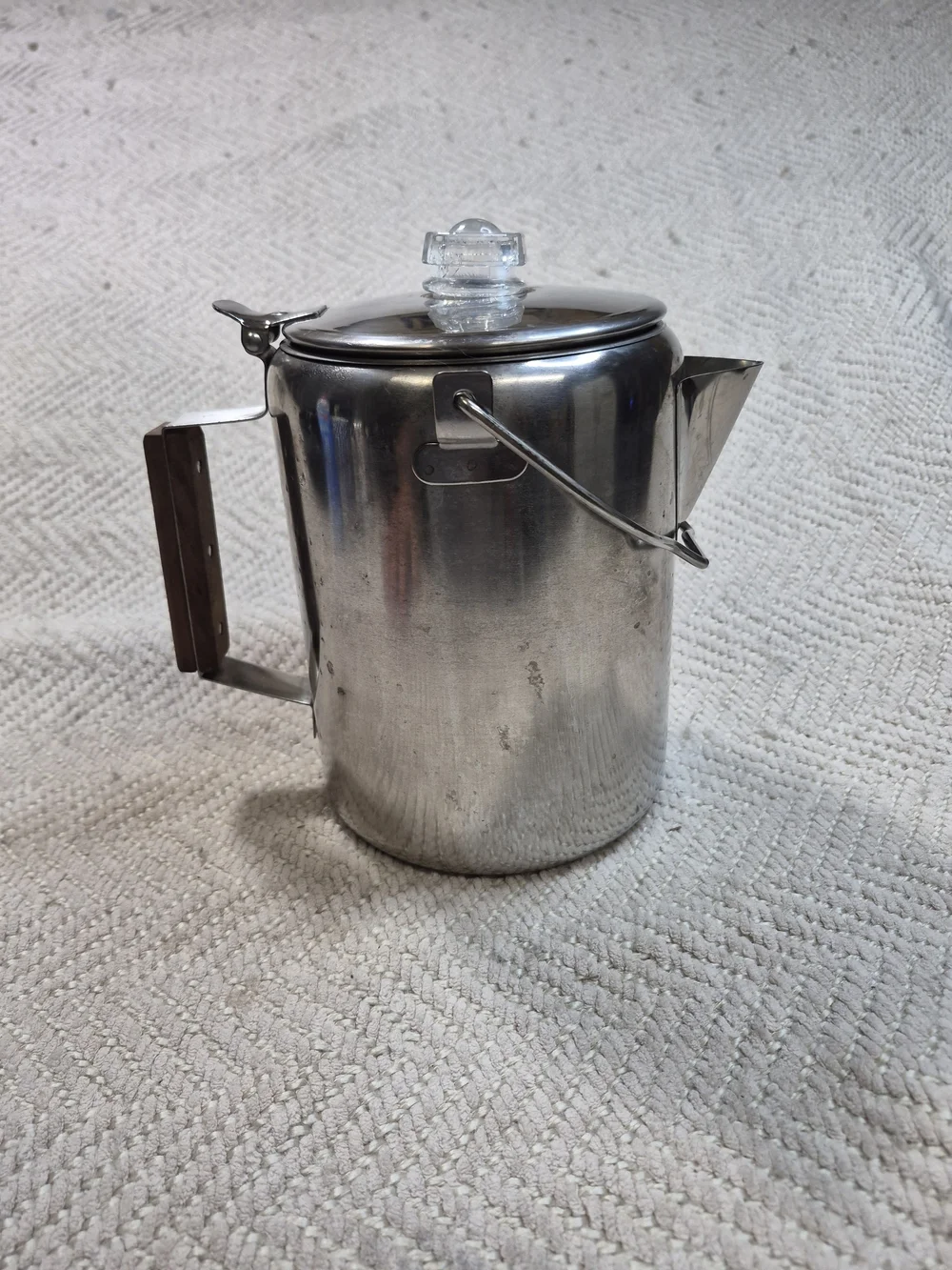 Metal Percolator Coffee Maker - Silver